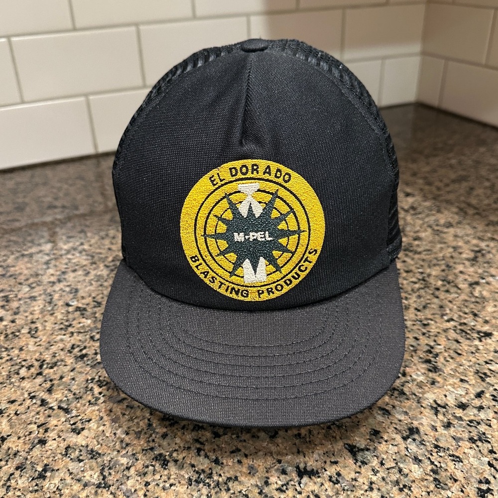 El Dorado Blasting Products Vintage USA Mesh Snapback Hat Black WPEL Mining
